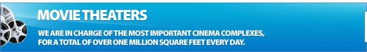 Cleaning of cinema, movie theaters